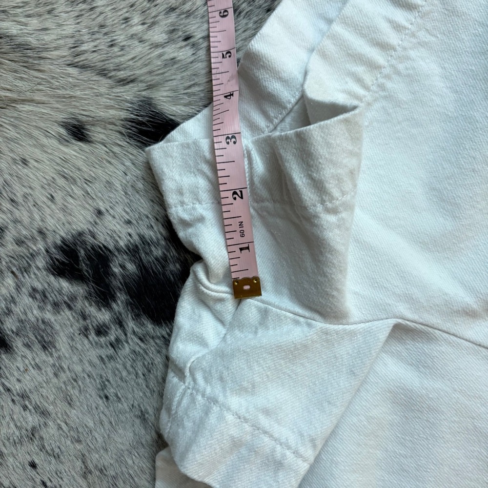 FRAME White The Sailor Snap High-Rise Denim Shorts Size 32‎ - Picture 11 of 11